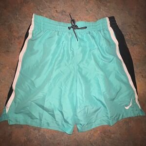 Nike Men's Swim Trunks, Medium, Turquoise & Black